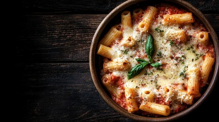 Delicious Baked Rigatoni with Tomato Sauce and Mozzarella Cheese