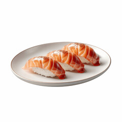 Delicious Salmon Nigiri Sushi on a Plate