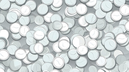 Elegant Background Featuring a Pattern of Silver Coins | Metallic Money Design