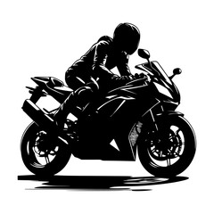 Fototapeta premium silhouette of a motorcycle