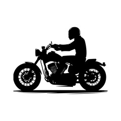 Fototapeta premium silhouette of a motorcycle