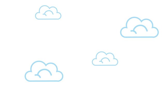 Smooth Loop Cloud Animation with Alpha Channel and Minimalist Sky Design