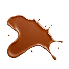 Chocolate splash on transparent background.