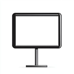 Blank billboard on stand, outdoor advertising