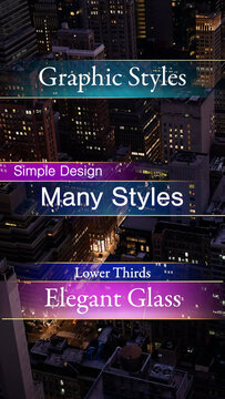 Vertical Elegant Glass Lower Thirds