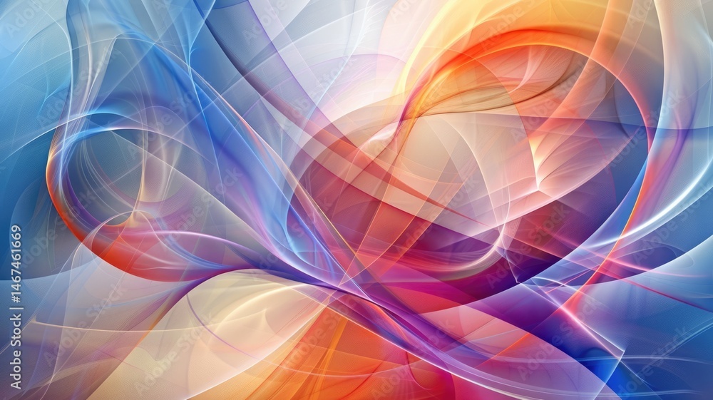 Poster wonderful picture of colorful light sparkling particles scattered across space background, create ab