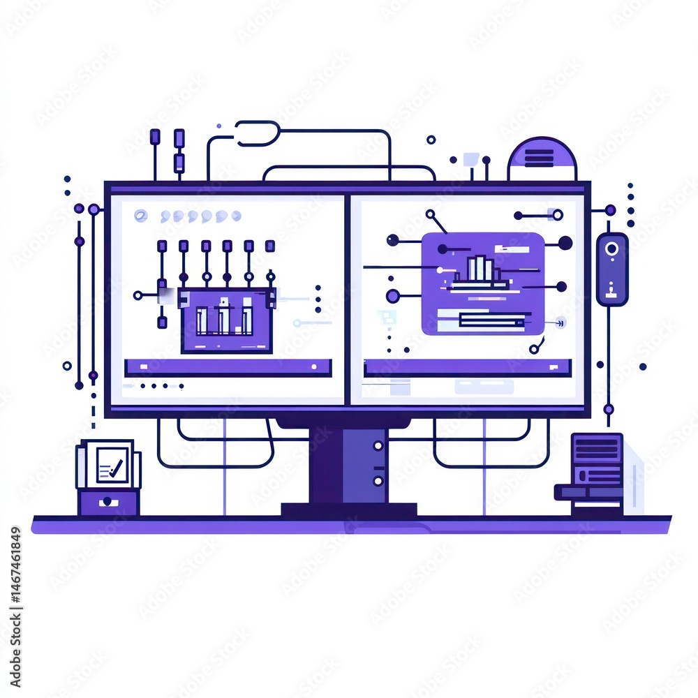 Poster data analysis on dual monitor setup