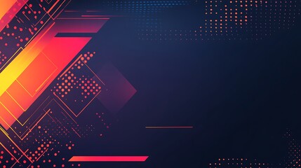 Abstract geometric design with vibrant colors and patterns