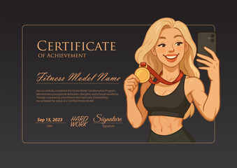 Fitness Model Achievement Certificate