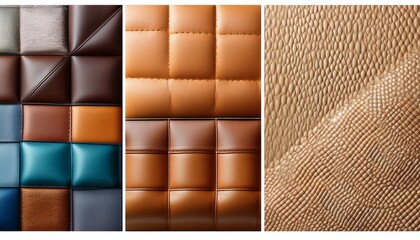 set of leather samples