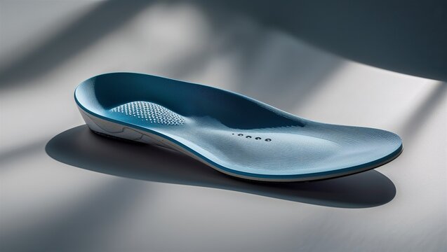 Photorealistic image of a 3d-printed custom orthopedic insole