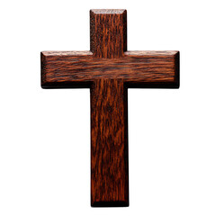 Custom Wooden Cross with Engraved Verse Isolated on Transparent Background