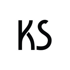 KS monogram logo design letter text name symbol monochrome logotype alphabet character simple logo