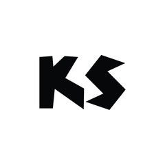 KS monogram logo design letter text name symbol monochrome logotype alphabet character simple logo