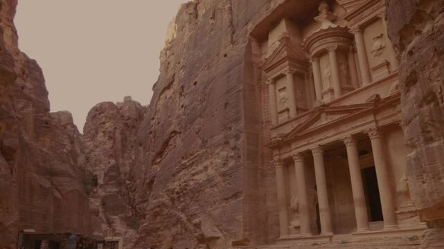 The Treasury In Ancient City Of Petra, Jordan.