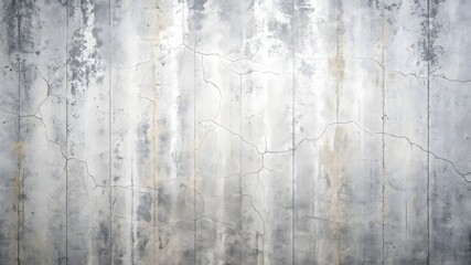 Obraz premium A textured gray and white surface, with a mix of cracks, stains, and vertical streaks. The image has a vintage or aged look, with variations in tone and light creating a distressed effect