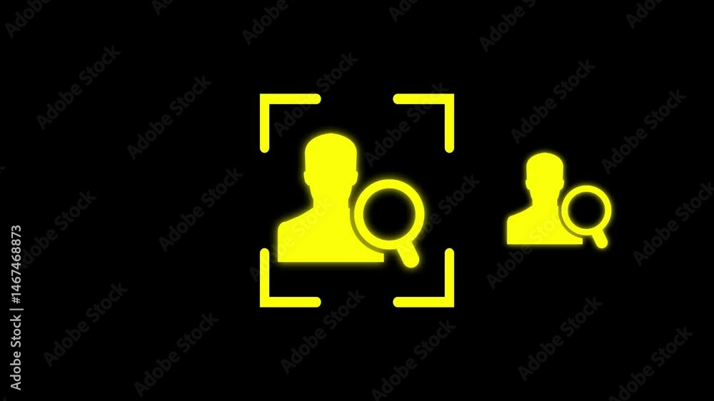 Poster business customer searching target or employment sign searching with magnifynig icon . human resourc