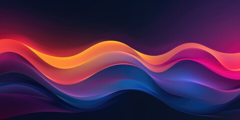 Soft pastel waves in shades of pink, blue, and purple. Abstract flowing design. Background image of gradient vibrant color wave flowing at background or digital wave with wavy art design. AIG51.
