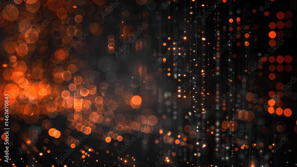 Poster abstract picture of orange light effect in digital technology design. seamless modern art of futuris