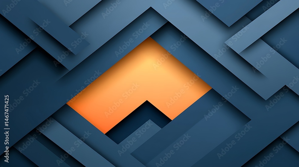 Poster abstract geometric pattern with layered shapes