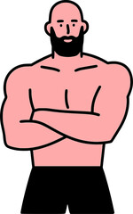 Fototapeta premium A vibrant vector design with bold outlines, perfect for stickers, merch, or fun prints with a modern and playful style.