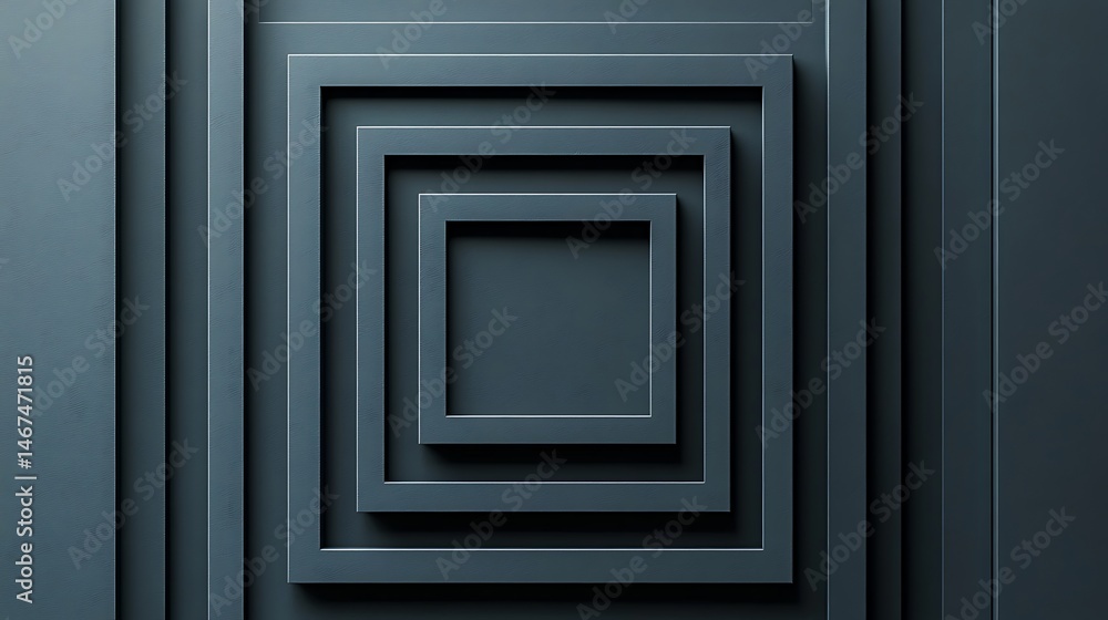 Poster abstract geometric pattern with nested squares