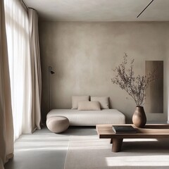 Scandinavian Minimalist Home Interior with Sleek Furniture and Soft Neutral Tones – Clean, Modern Design Emphasizing Simplicity, Functionality, and Cozy Aesthetic Harmony