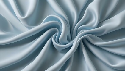 Obraz premium Elegant blue silk fabric gracefully draped, showcasing smooth textures and flowing curves.