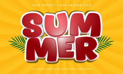 Summer font style editable text effect
