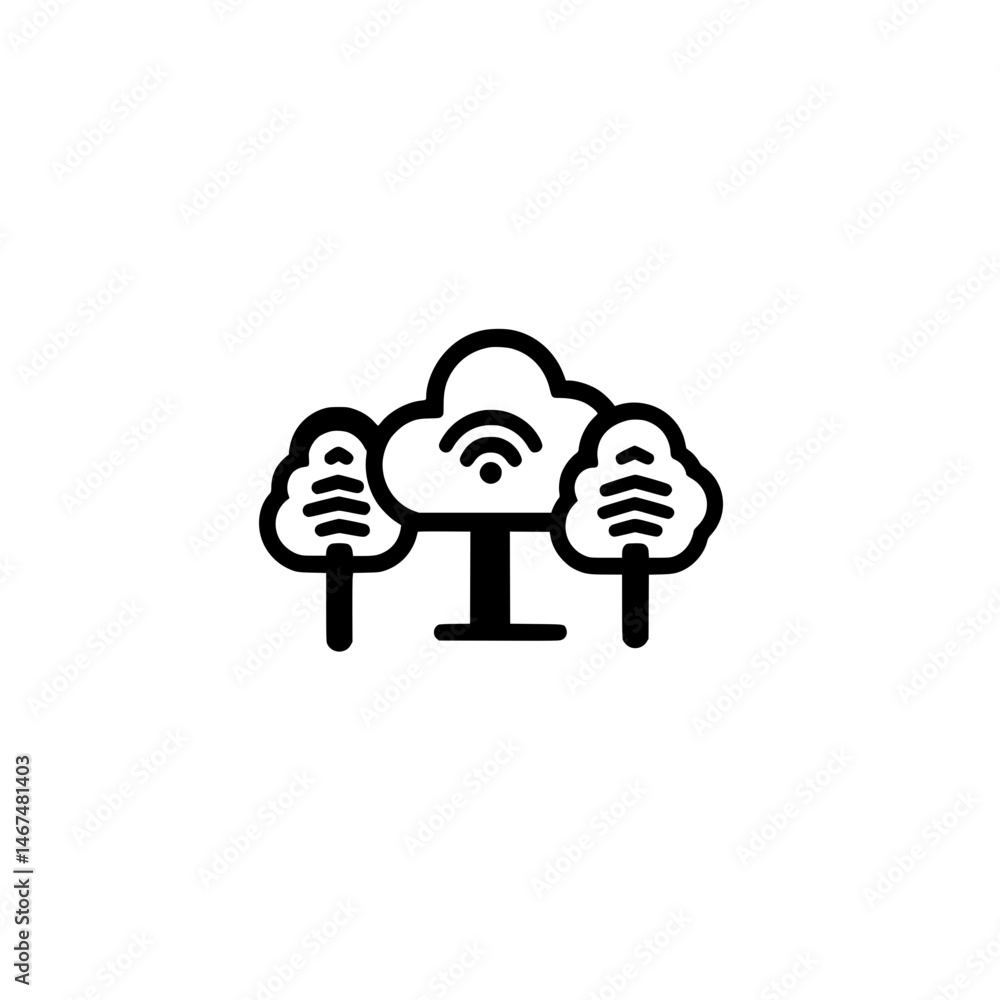 Poster find icon illustrating the process of searching or discovering items