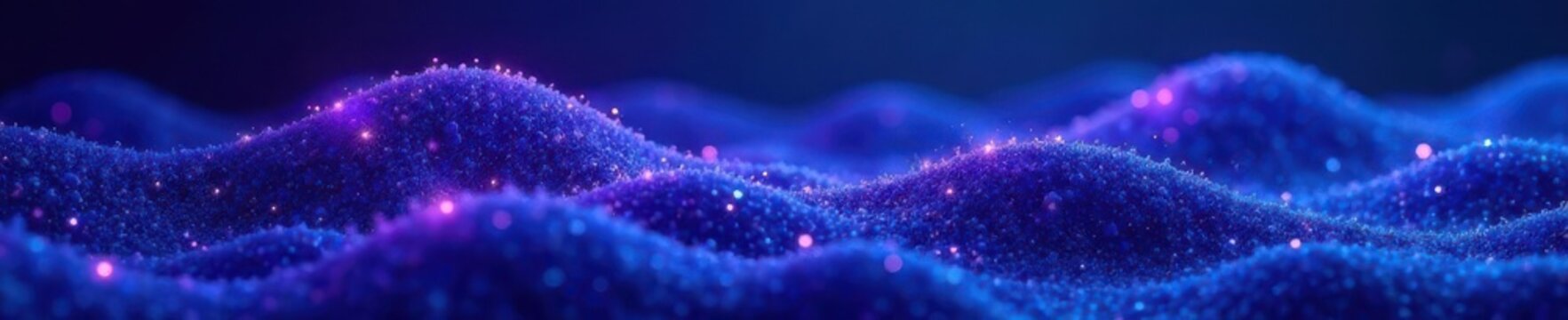 Abstract blue-purple wave, grainy texture, dark glowing backdrop, subtle, galaxy, black