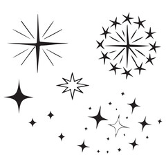 Scribble doodle underline emphasis line shape set. Hand drawn brush stroke highlight speech bubble 
cloud sparkle arrow element in childish drawing style.