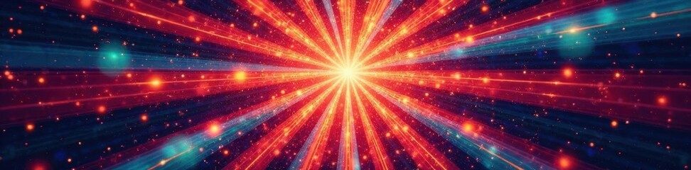 Obraz premium Abstract radial starburst, geometric explosion design , geometry, rays, universe