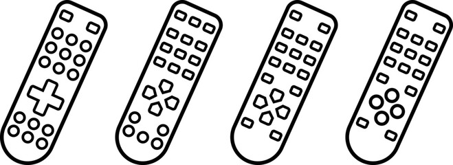 Remote icon Vector flat thin line illustration.