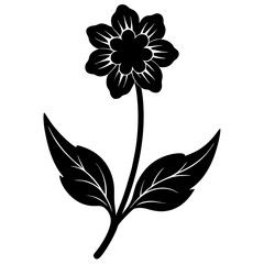vector flower silhouette
