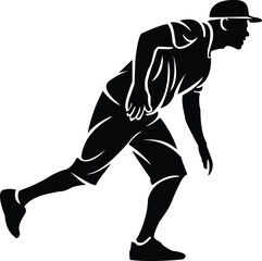 football player silhouette vector illustration