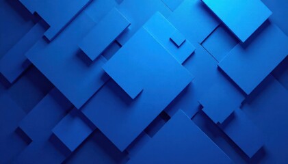 Fototapeta premium Deep blue squares, abstract background, sharp edges, backdrop, deep