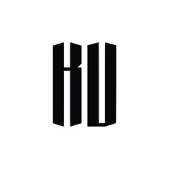 KU monogram logo design letter text name symbol monochrome logotype alphabet character simple logo