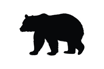 Fototapeta premium Silent Stalker: A minimalist silhouette of a majestic bear embodies power and wilderness, evoking a sense of awe and respect.