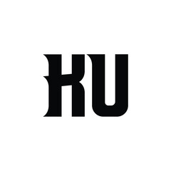 KU monogram logo design letter text name symbol monochrome logotype alphabet character simple logo