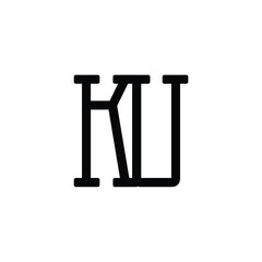 KU monogram logo design letter text name symbol monochrome logotype alphabet character simple logo