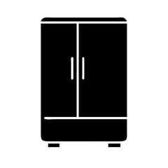 basic refrigerator outline silhouette on transparent background for web and graphic design