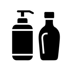 body wash or lotion silhouette on transparent background for web and graphic design
