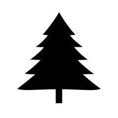 broad layer fir silhouette on transparent background for web and graphic design