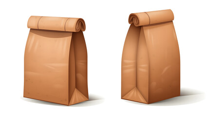 Professional Brown Bag Lunch Cartoon Vector Illustration for Isolated Use in Eclectic Designs