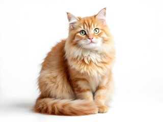 Obraz premium Ginger british cat isolated on white