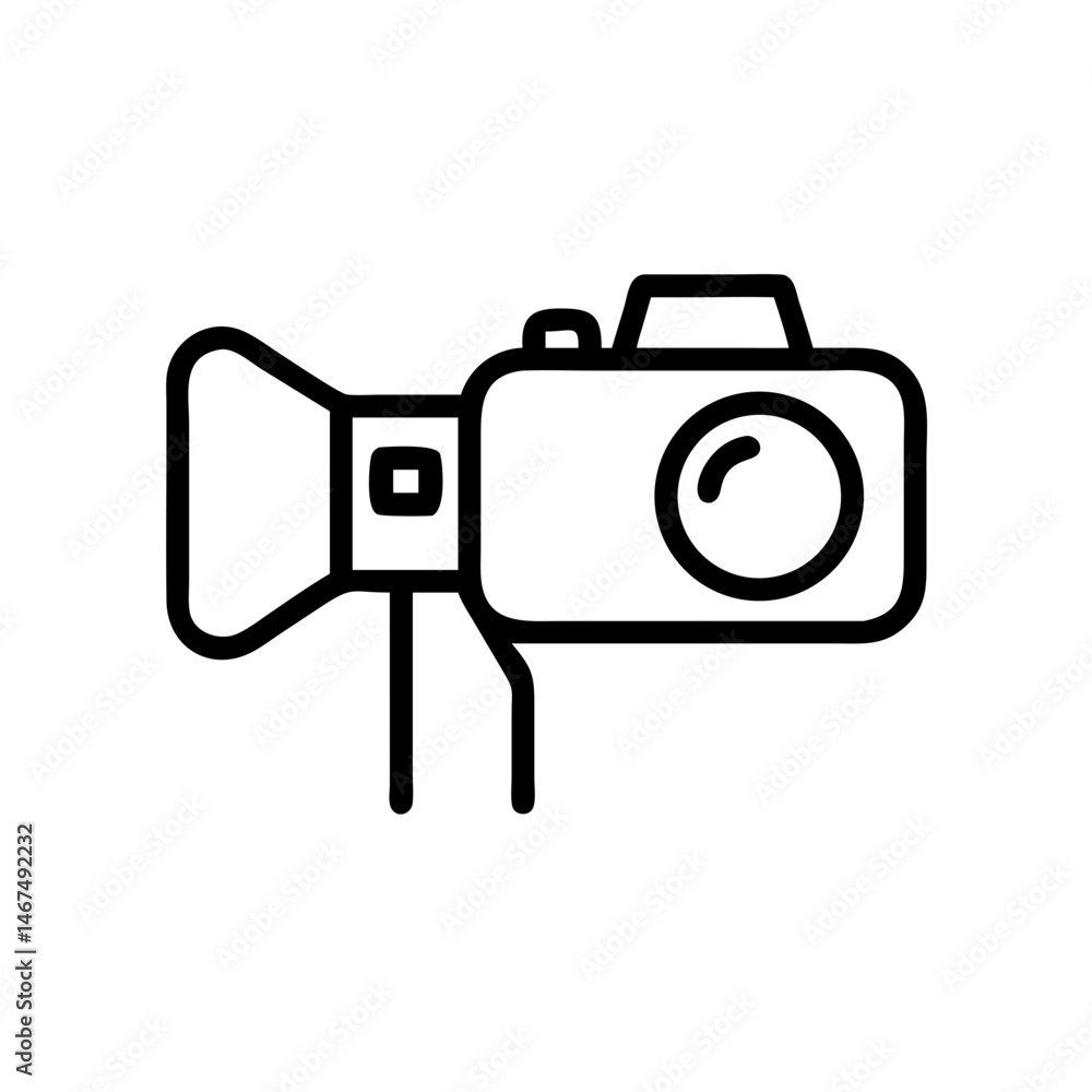 Poster camera on transparent background for web and graphic design