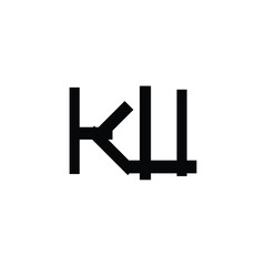 KU monogram logo design letter text name symbol monochrome logotype alphabet character simple logo