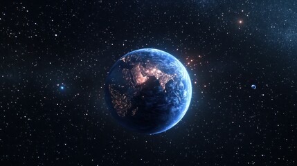 Obraz premium Earth from Space: A Celestial View of Our Planet