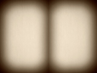 illustration of blank light brown pages of opened vintage book